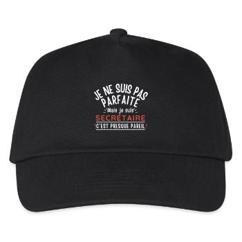 Ich bin nicht perfekt, aber ich bin eine SEKRETÄRIN - Kinder Basecap - Schwarz - Vorne
