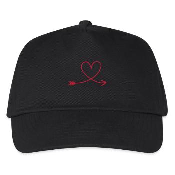 herz - Kinder Basecap - Schwarz - Vorne