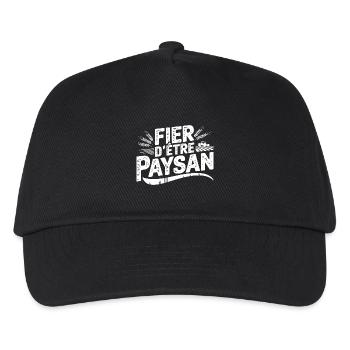 Paysan et fier - Casquette de baseball Enfant - noir - Devant