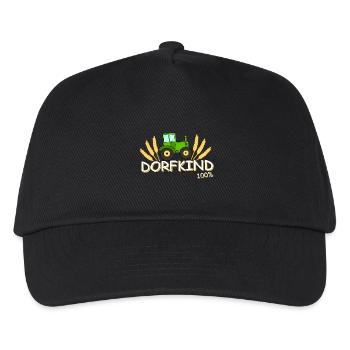 Dorfkind 100% - Kids’ Baseball Cap - black - Front