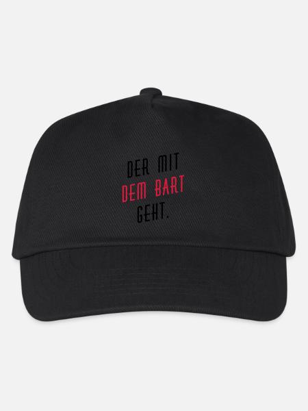 Der mit dem Bart geht. - Kinder Basecap - Schwarz