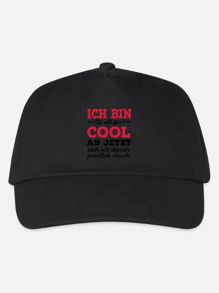 alt - Kinder Basecap - Schwarz