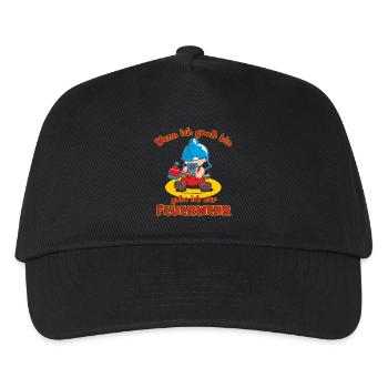 CD - Wenn ich groß bin gehe ich zur Feuerwehr - - Kinder Basecap - Schwarz - Vorne