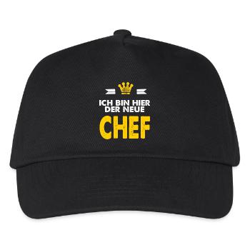 CD - Ich bin hier der neue Chef - - RAHMENLOS - Kinder Basecap - Schwarz - Vorne