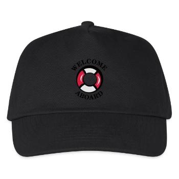 welcome_aboard - Kids’ Baseball Cap - black - Front