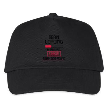 brain loading error - Kids’ Baseball Cap - black - Front