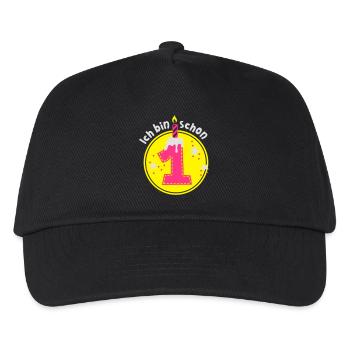 Just one year old - Kids’ Baseball Cap - black - Front