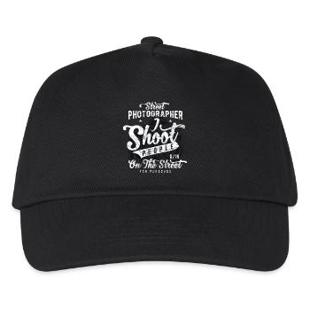 Street Photographer - Fotograf Shirt Geschenk - Kinder Basecap - Schwarz - Vorne