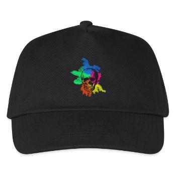 crâne coloré - Casquette de baseball Enfant - noir - Devant