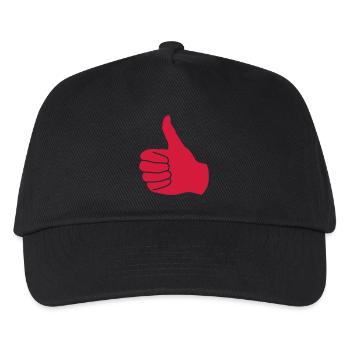 thumbs up - Kids’ Baseball Cap - black - Front