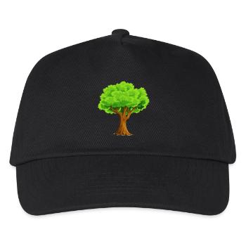 Baum - Kinder Basecap - Schwarz - Vorne