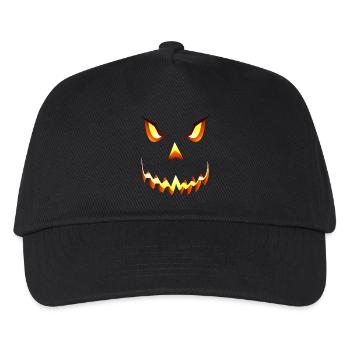 Halloween Pumpkin Wicked Face Dressing Pumpkin - Kids’ Baseball Cap - black - Front