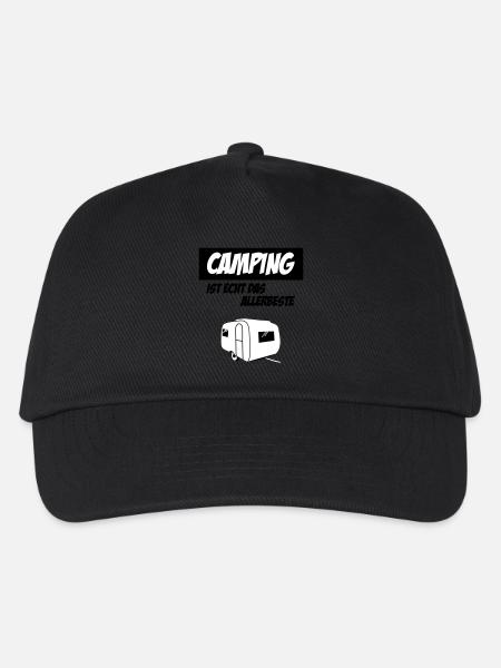 Camping Ist Echt Das Allerbeste - Kinder Basecap - Schwarz