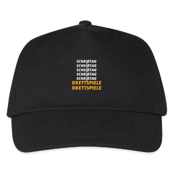 scheisstag geschenk geburtstag Brettspiele - Kinder Basecap - Schwarz - Vorne