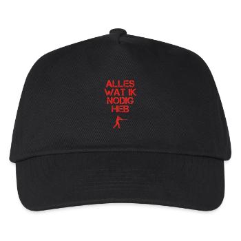 presentje wat ik nodig baseball homerun base 2 - Kinder Basecap - Schwarz - Vorne