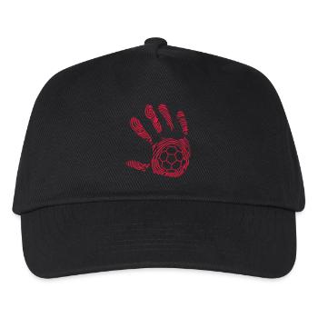 handball8 handprint hand hand mano 1110 - Kids’ Baseball Cap - black - Front