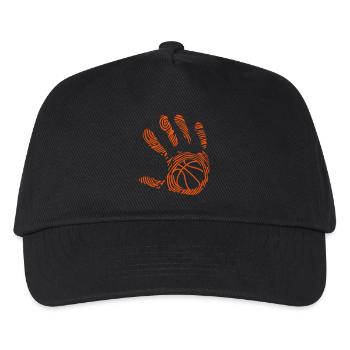 basketball 9 handprint hand ma - Kids’ Baseball Cap - black - Front