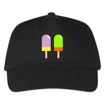 eis eiscreme restaurant ice cream sundae134 - Kinder Basecap - Schwarz - Vorne