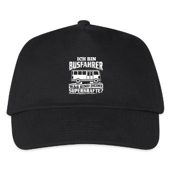 Lustiges Busfahrer Shirt Ich Bin Busfahrer - Kinder Basecap - Schwarz - Vorne