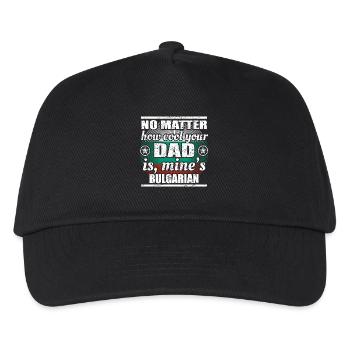 no matter cool dad father gift Bulgaria png - Kids’ Baseball Cap - black - Front