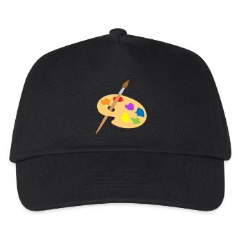 maler painter pinsel paint farbe artist color colo - Kinder Basecap - Schwarz - Vorne