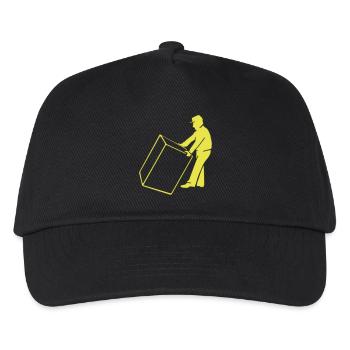 Man Package Box Drag Gift Idea Deliver - Kids’ Baseball Cap - black - Front