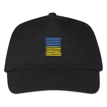Geschenk Heimat Wurzeln Stolz Ukraine - Kinder Basecap - Schwarz - Vorne