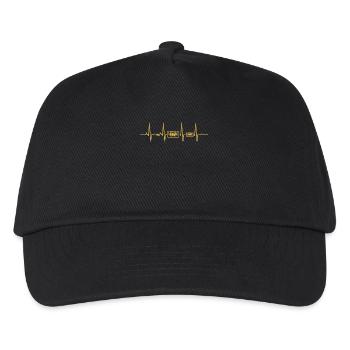 Battements cardiaques ekg herz human evolution TECHNO DJ ELEC - Casquette de baseball Enfant - noir - Devant