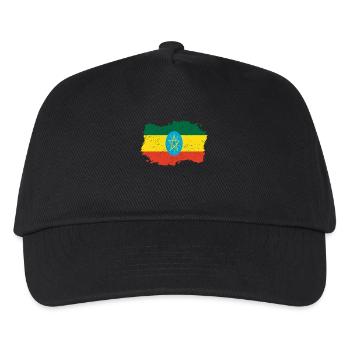 Roots roots flag homeland country ethiopia png - Kids’ Baseball Cap - black - Front