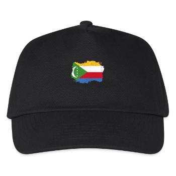Roots roots flag homeland country Comoros png - Kids’ Baseball Cap - black - Front