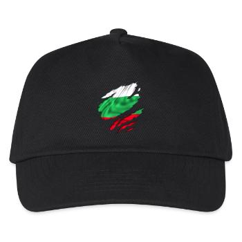 country flag football - Kids’ Baseball Cap - black - Front