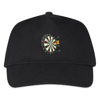 Fléchette dorée au centre d'une cible - Casquette de baseball Enfant - noir - Devant