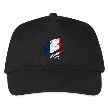 design flag france french - Kids’ Baseball Cap - black - Front