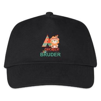 großer Bruder Löwe - Kinder Basecap - Schwarz - Vorne
