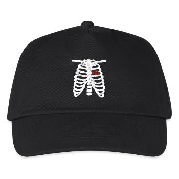 Herz Skelett heart love krankenwagen ambulanz png - Kinder Basecap - Schwarz - Vorne