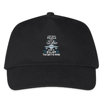 Aviation For Most People Sky is the limit pilot - Kids’ Baseball Cap - black - Front