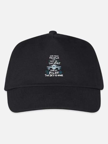 Aviation For Most People Sky is the limit pilot - Kids’ Baseball Cap - black