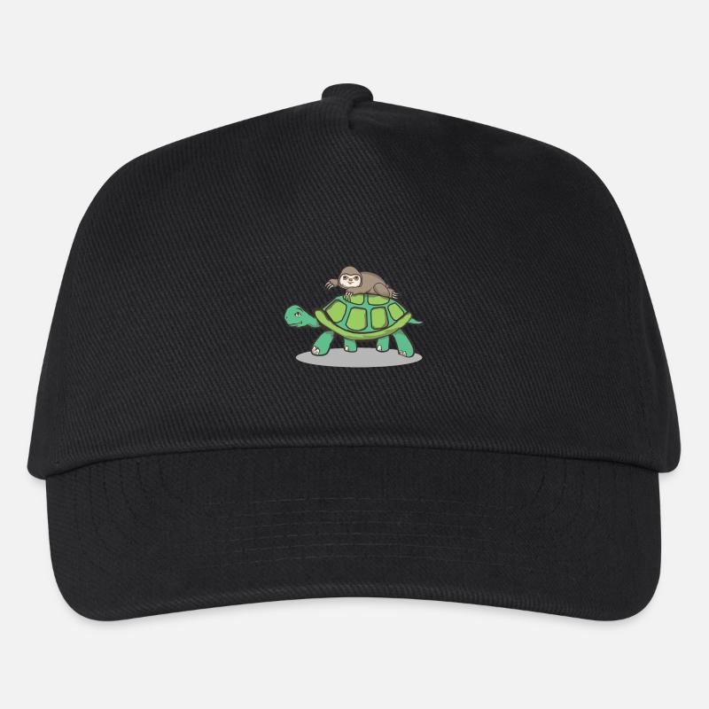 Faultier Rennen T-Shirt - Kinder Basecap - Schwarz
