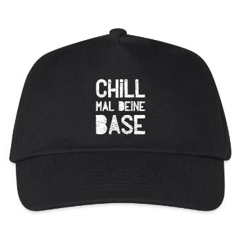Chill mal deine Base - Kinder Basecap - Schwarz - Vorne