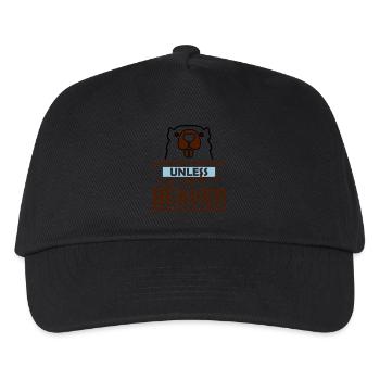 Biber Geschenk - Kinder Basecap - Schwarz - Vorne