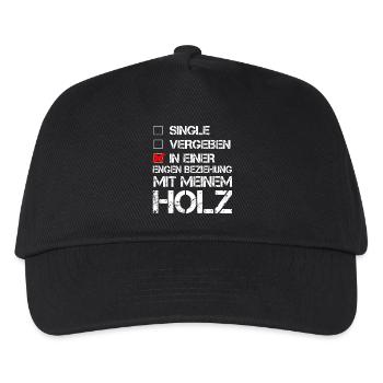 Beziehung Holz - Kinder Basecap - Schwarz - Vorne