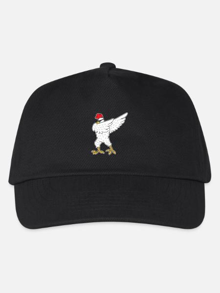 dabbing Huhn Henne Tanz Party lustig Geschenk - Kinder Basecap - Schwarz