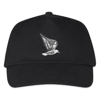 Vogel Line Art - Kinder Basecap - Schwarz - Vorne