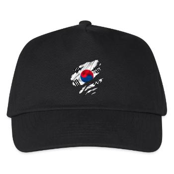 flag korea south südkorea - Kinder Basecap - Schwarz - Vorne