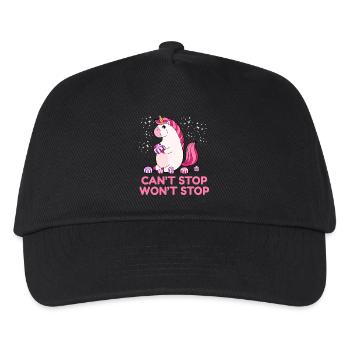 Can't Stop Won't Stop - Kinder Basecap - Schwarz - Vorne