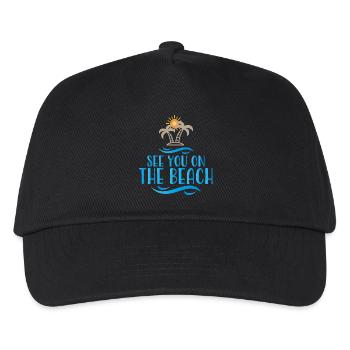 plage - Casquette de baseball Enfant - noir - Devant