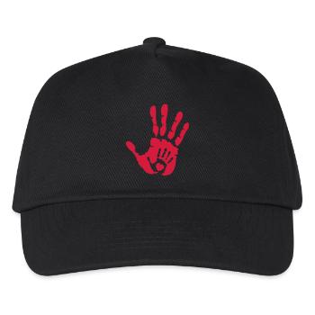 Baby Hand in Hand with Heart - Kids’ Baseball Cap - black - Front