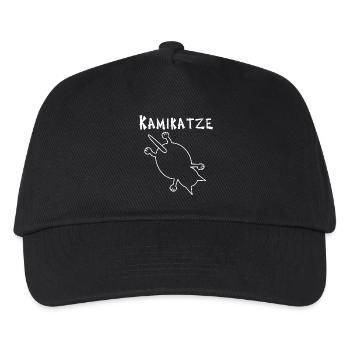 Kamikaze Katze: Abenteuer für jeden Teufelskerl - Kinder Basecap - Schwarz - Vorne