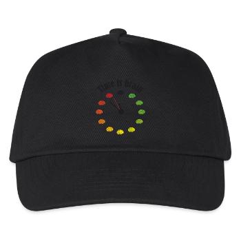 Time is brain - Kinder Basecap - Schwarz - Vorne