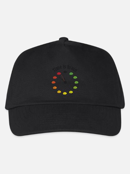 Time is brain - Kinder Basecap - Schwarz